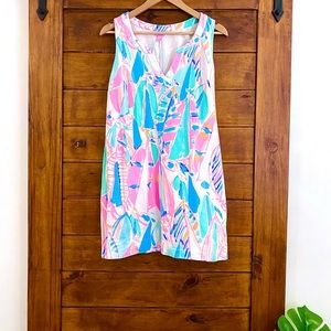 Lilly Pulitzer Estrada shift dress sz L out to sea